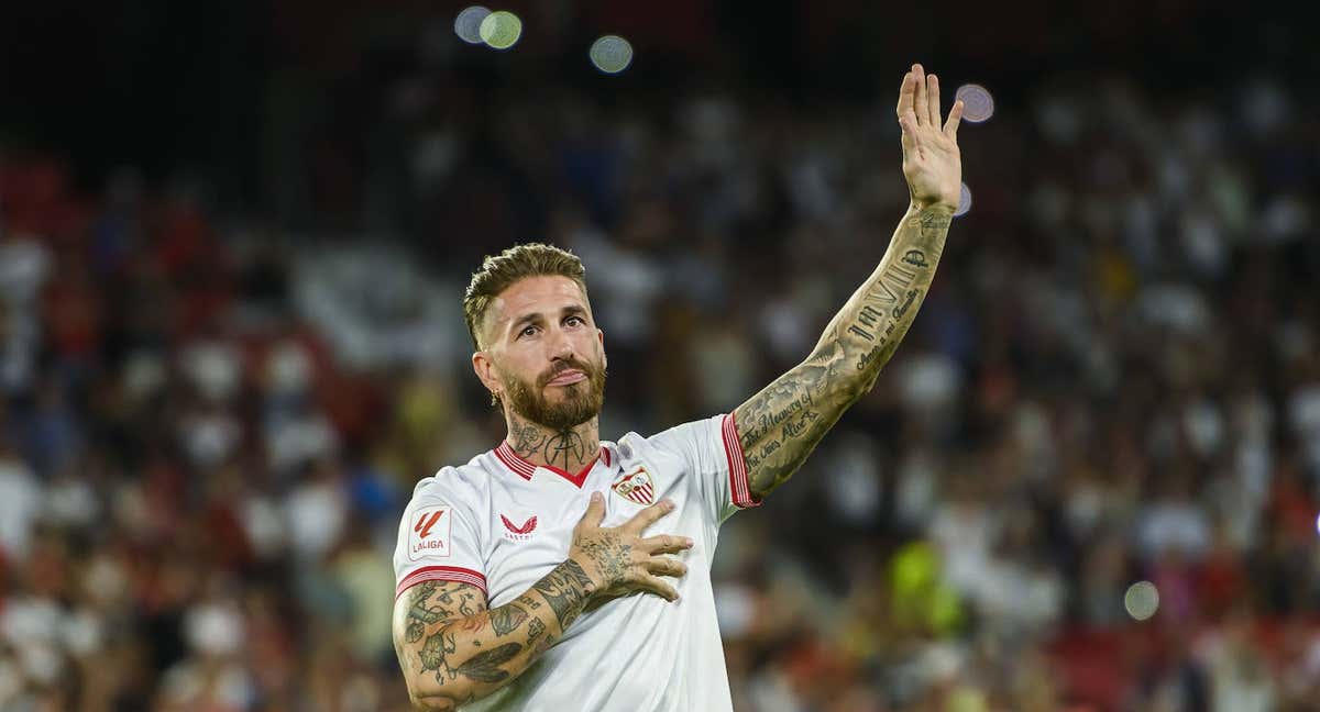 Sergio Ramos, el día de su presentación./EFE