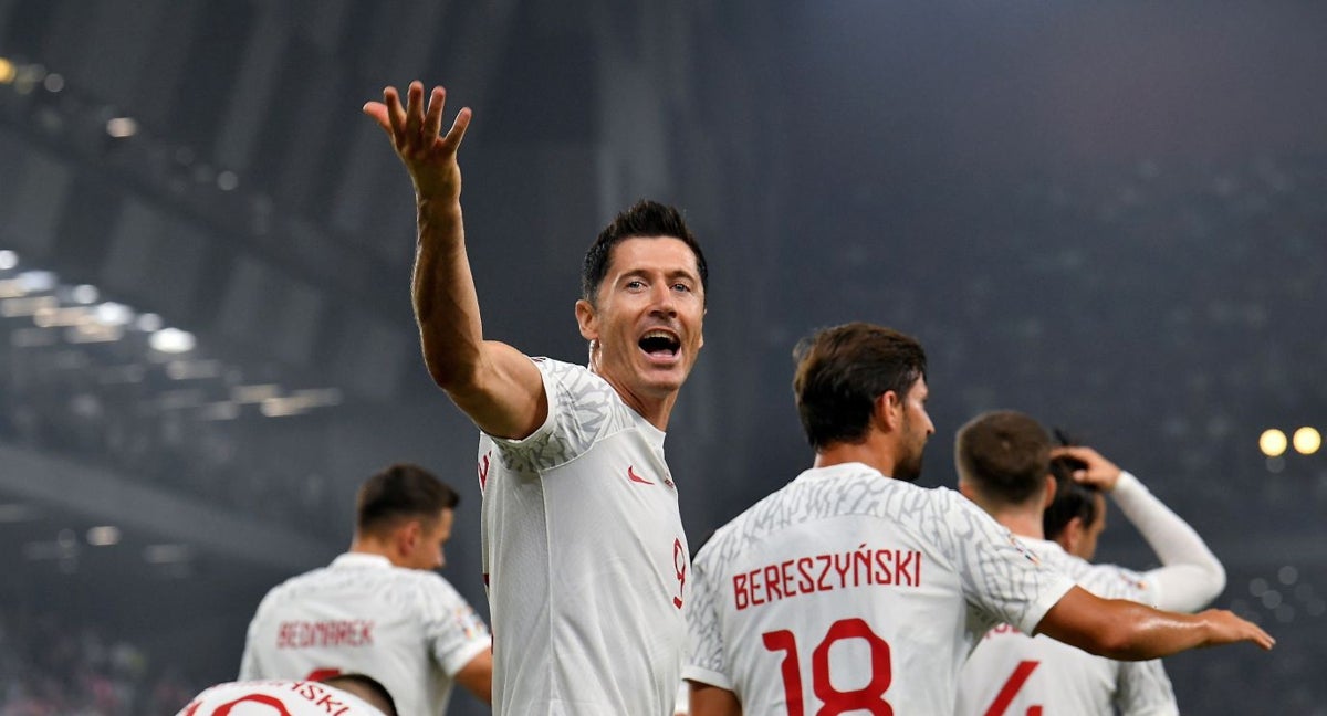 Lewandowski, en un partido con Polonia.