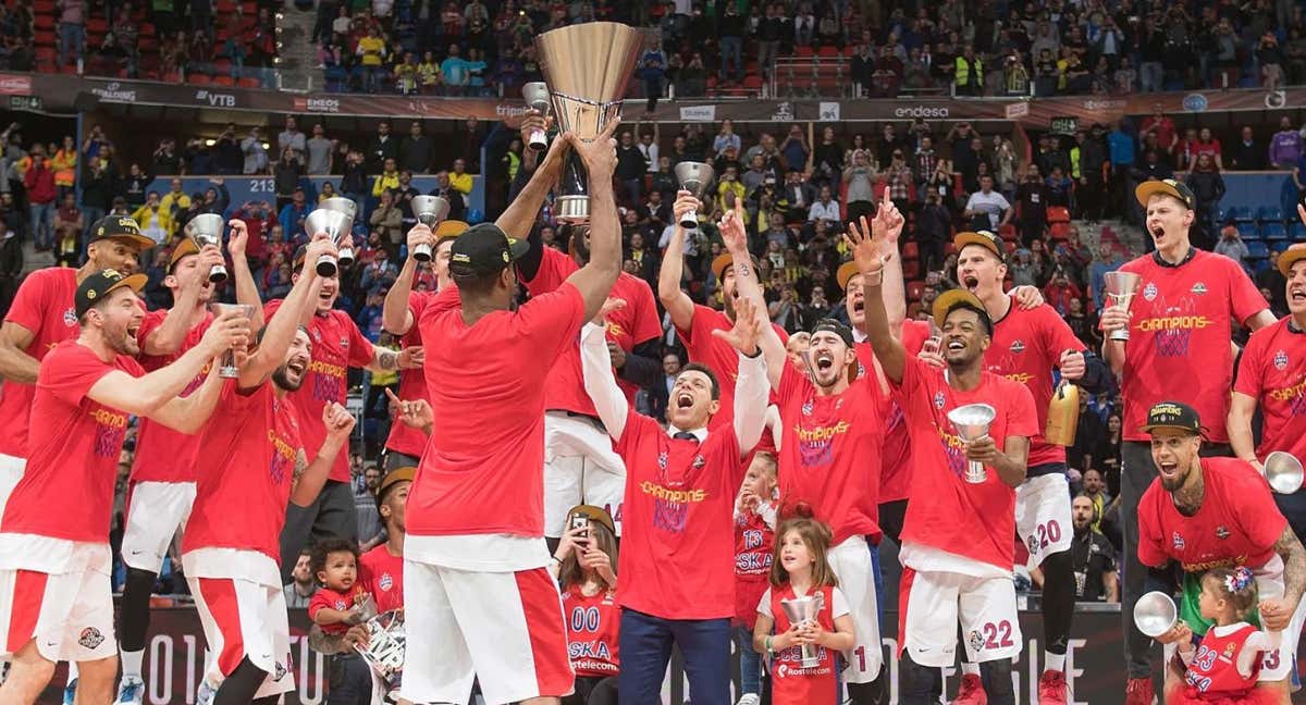 El CSKA campeón de la Euroliga en 2019.