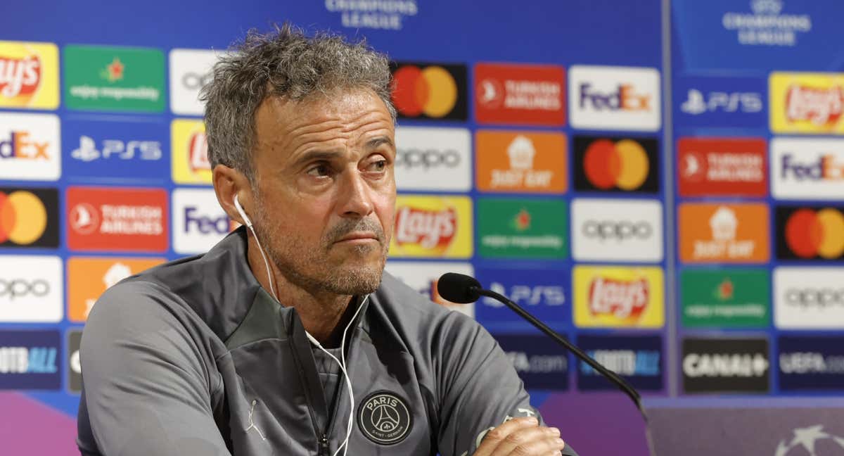 Luis Enrique, en rueda de prensa./TWITTER: @PSG_inside