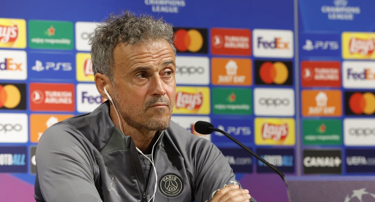 Luis Enrique, en rueda de prensa.