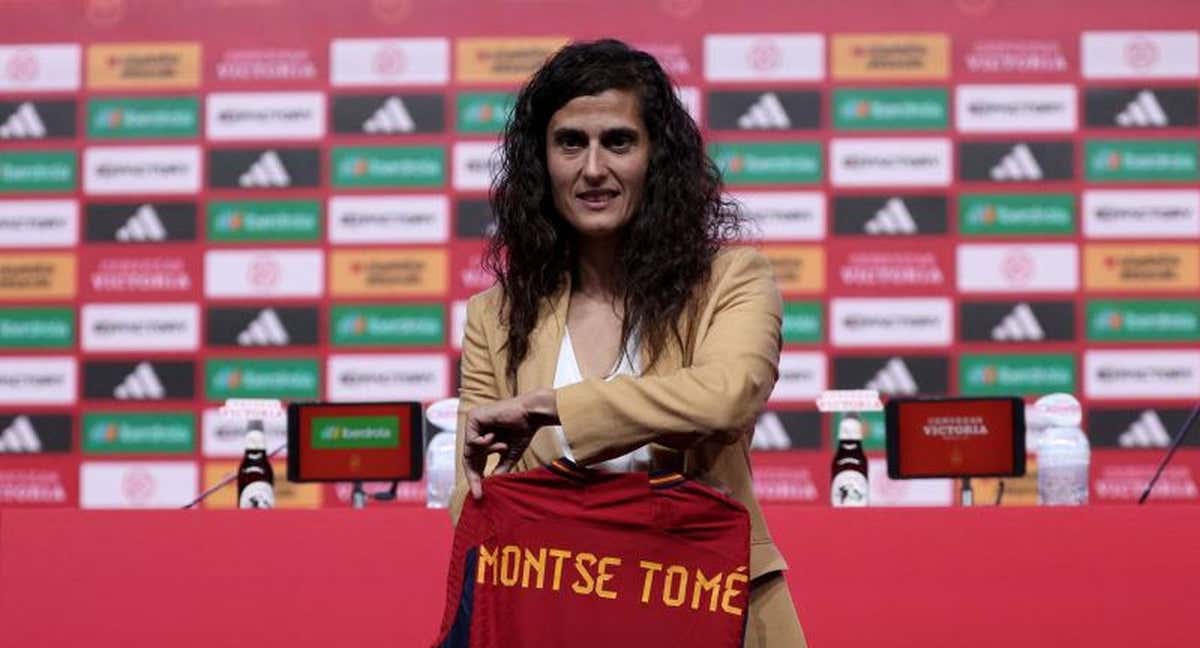 Montse Tomé, en la presentación de este lunes como nueva seleccionadora. /RFEF