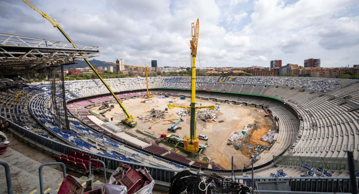 Imagen de las obras en el Camp Nou.