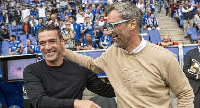 Carrión saluda a Bolo en su última visita al Tartiere