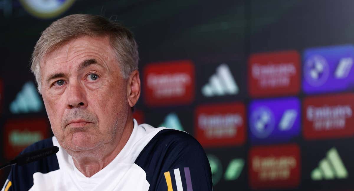 Carlo Ancelotti, en rueda de prensa./Agencias