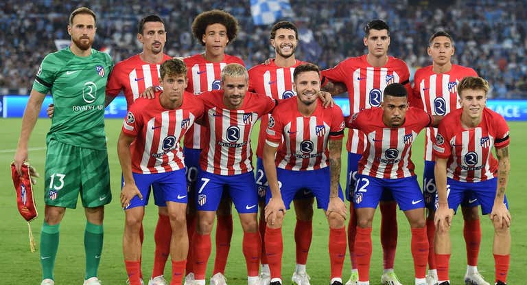 El once del Atlético en su último partido contra la Lazio.