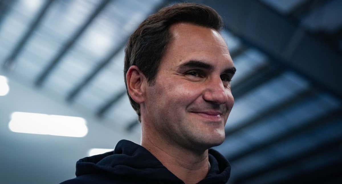 Roger Federer durante un clinic en Vancouver.
