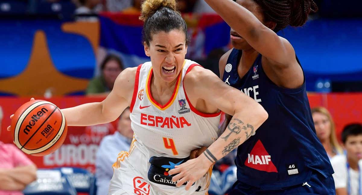 Laura Nicholls durante la final del Eurobasket de 2019./AFP