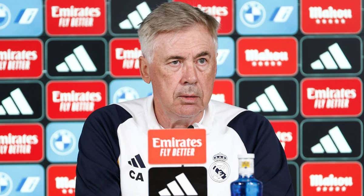 Carlo Ancelotti, en rueda de prensa.