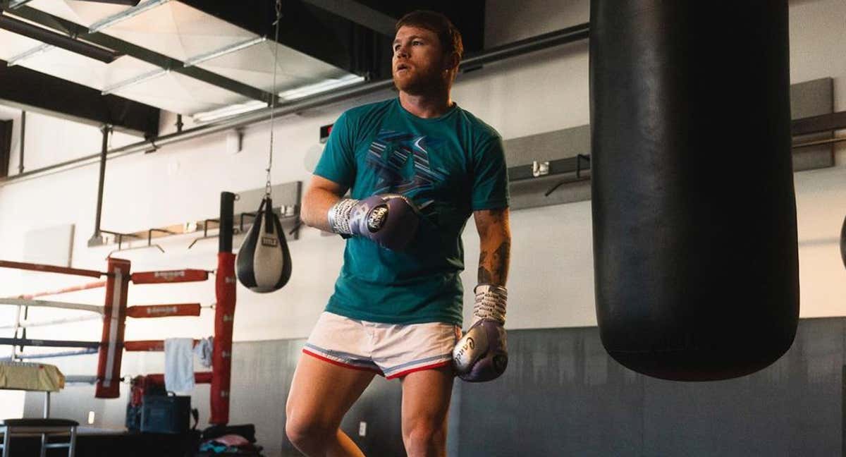 Canelo Álvarez, durante un entrenamiento.