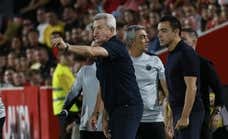El penalti anulado a Lamine: «penaltito» para Aguirre y «hay contacto» para Xavi