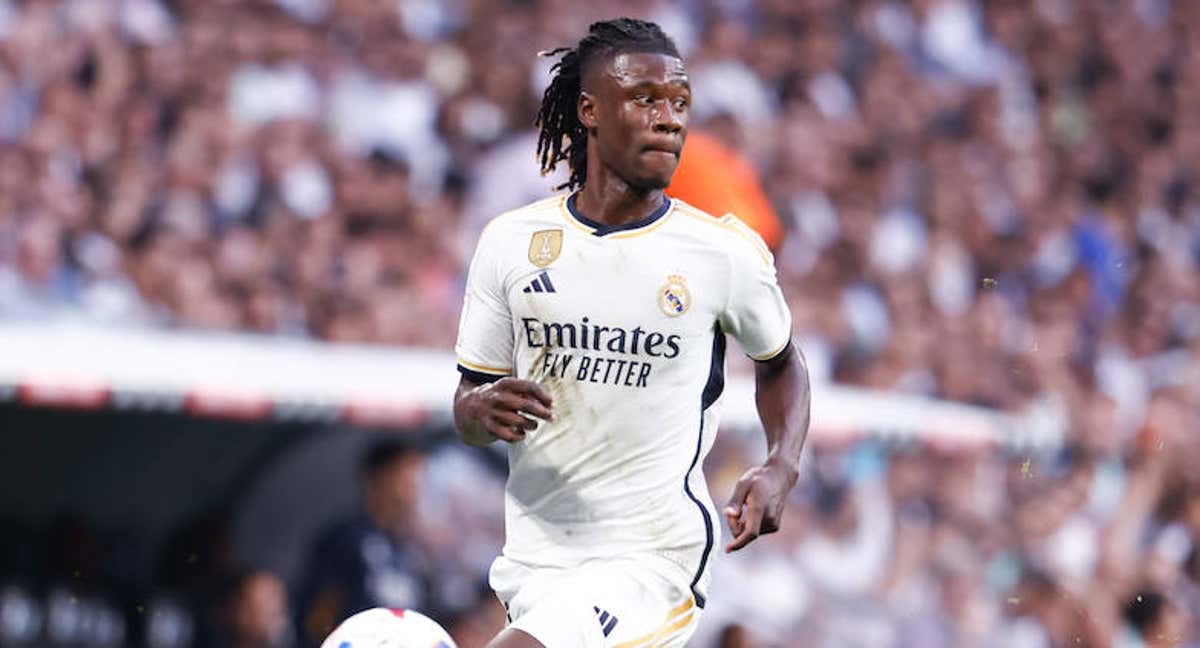 Eduardo Camavinga, durante un partido en el Bernabéu./EP