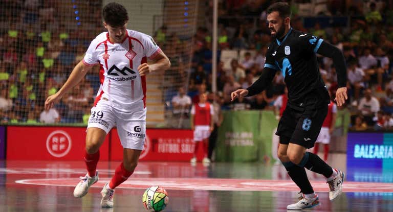 Jesús Gordillo y Raya en un partido de Liga entre el Mallorca Palma Futsal y Movistar Inter.