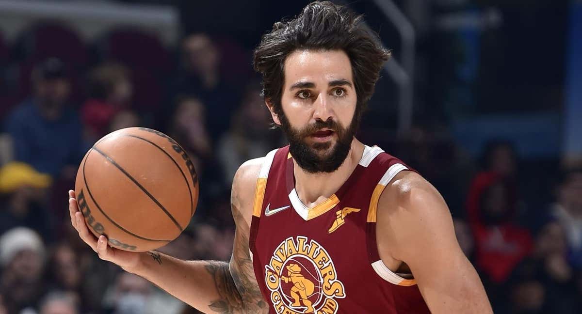 Ricky Rubio durante un partido la temporada pasada con los Cavaliers./AFP