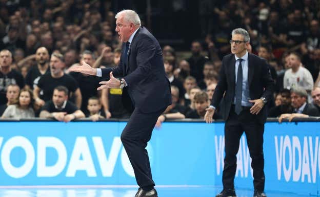 Zeljko Obradovic y Josep Maria Izquierdo.  GETTY IMAGES