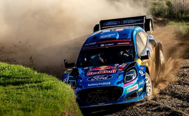 Tänak, pilotando el Ford Puma en el Rally de Chile, que conquistó hace unos días.  M-Sport Ford