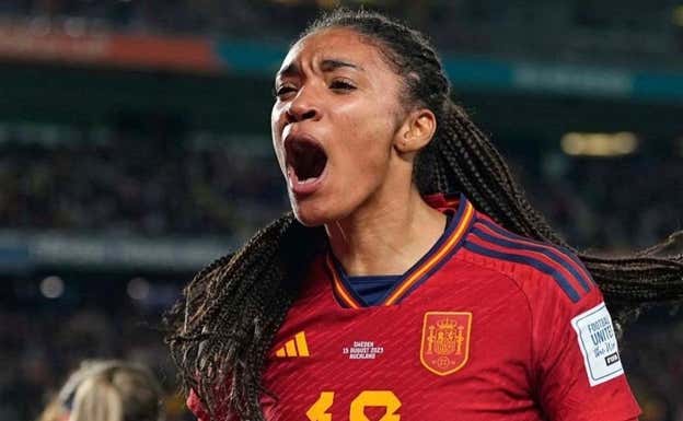 Salma Paralluelo el decisivo gol que le dio a España el pase a las semifinales del Mundial.