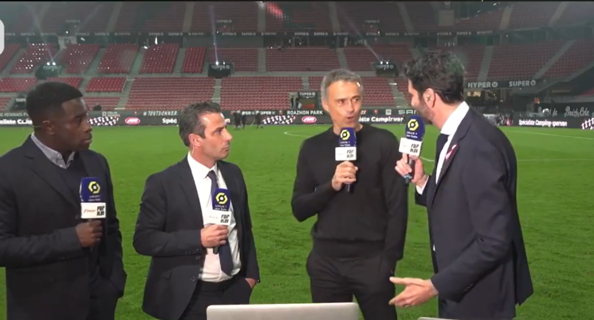 Luis Enrique y Alexandre durante la entrevista. /FREE LIGUE 1