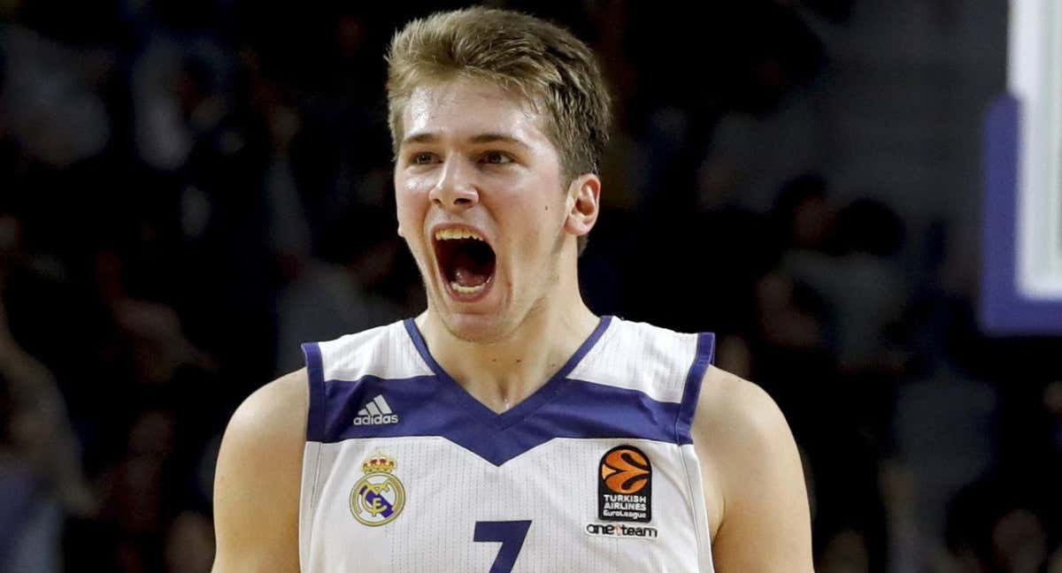 Luka Doncic, en uno de sus primeros partidos con el Real Madrid./Efe