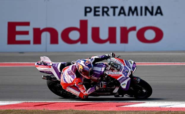 Jorge Martín, durante la carrera del GP de Indonesia 2023 de MotoGP.  AFP