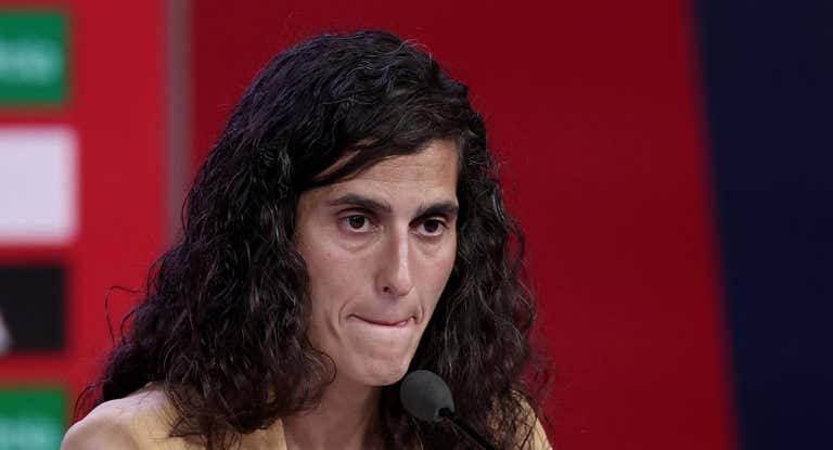 Montse Tomé, durante el anuncio de su primera convocatoria como Seleccionadora española.