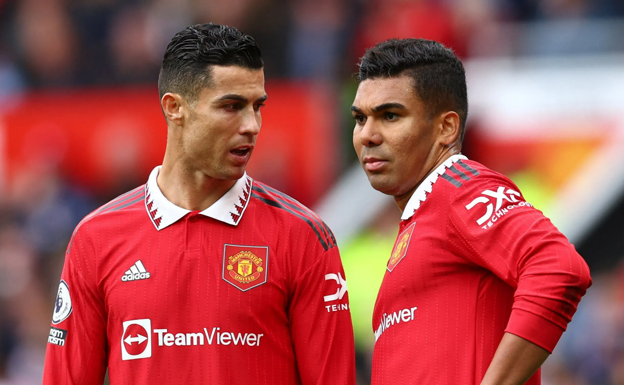 Cristiano Ronaldo y Casemiro, durante la pasada temporada. Getty Images