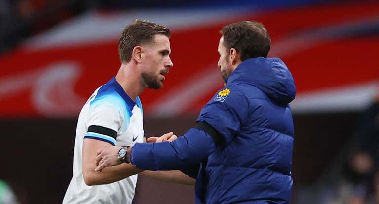 Henderson, en un partido de Inglaterra.