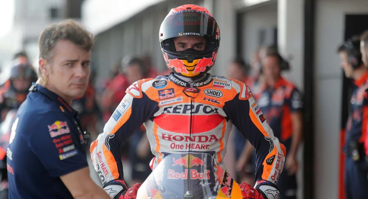 Marc Márquez, durante el GP de Indonesia 2023 de MotoGP. /EFE