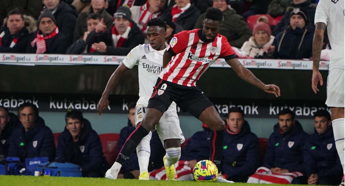 Iñaki Williams y Vinícius en un Athletic-Real Madrid. /Manu Cedillo.