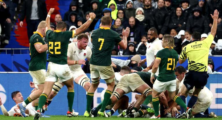 Partido de semifinales del Mundial 2023 entre Sudáfrica e Inglaterra.