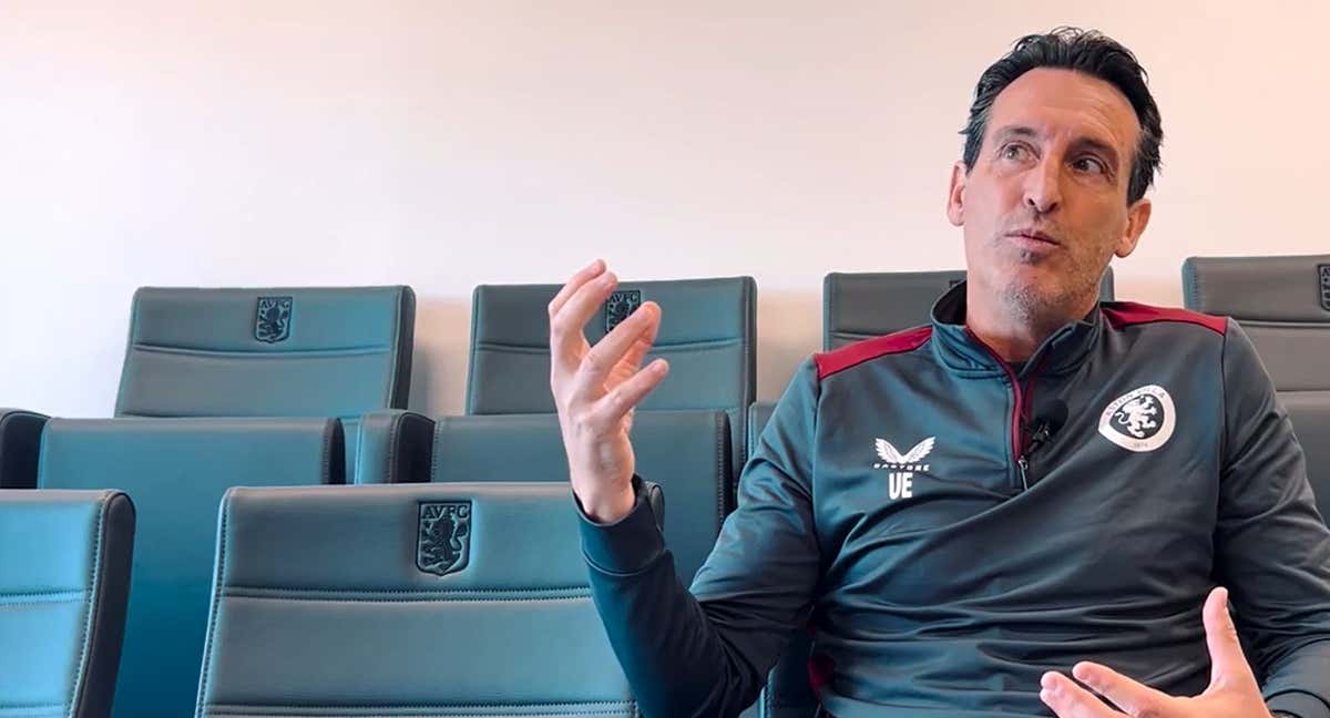 Unai Emery, en un momento de la entrevista con Relevo. /Relevo/Cristina Bea
