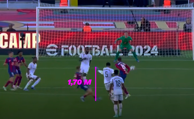 El momento del disparo de Bellingahm.  LaLiga.