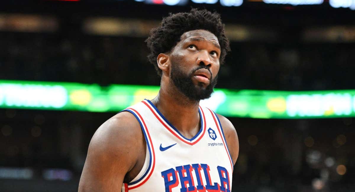 Joel Embiid, durante el partido de esta noche.