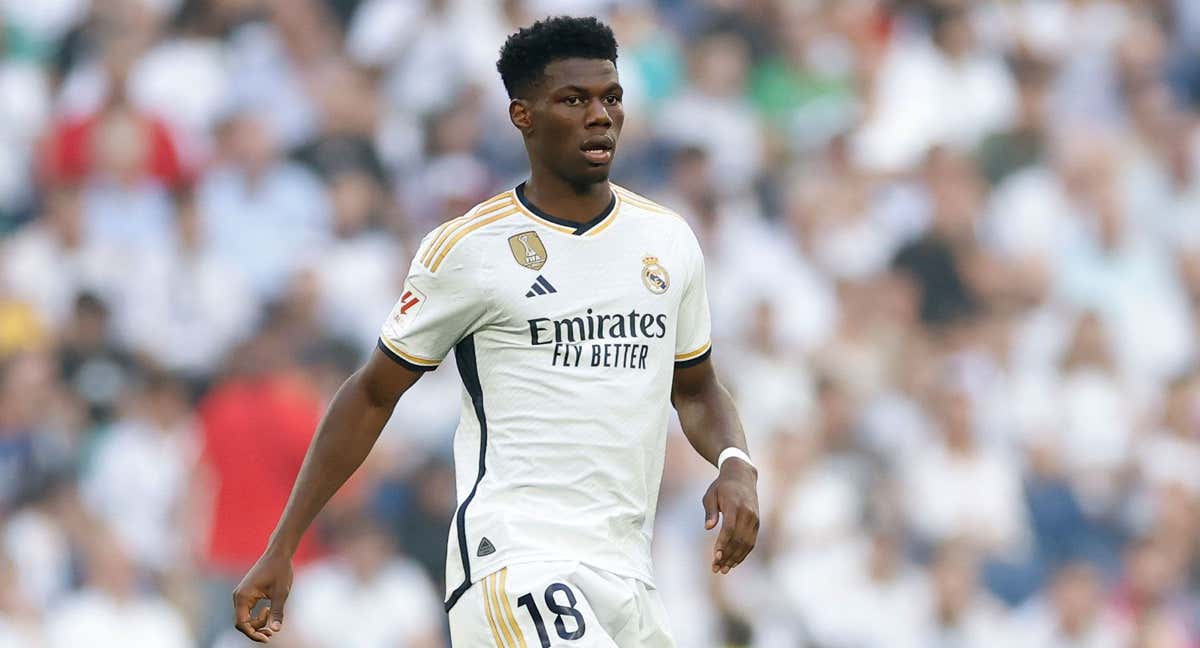 Aurelien Tchouameni, durante un partido de esta temporada.