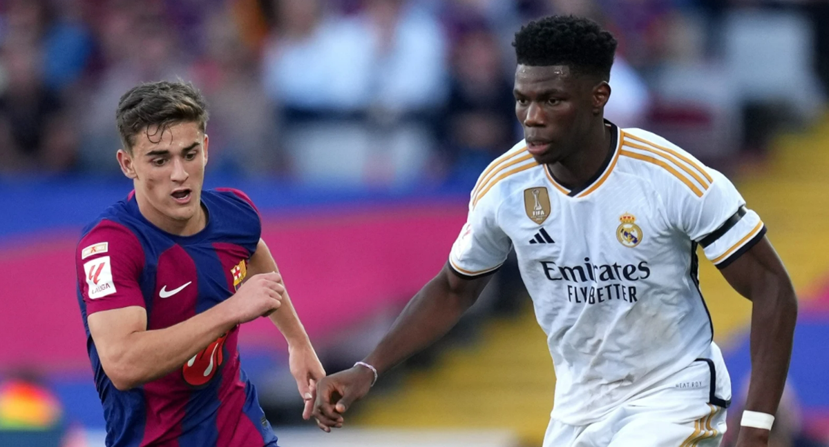 Tchouameni y Gavi, durante el Clásico./GETTY