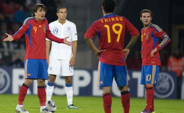 Bojan durante un partido con la Selección.  EFE