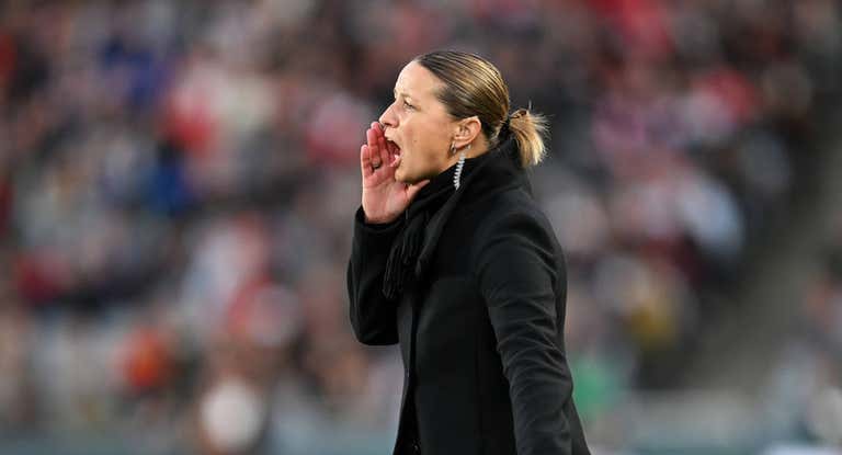 Inka Grings durante un partido del Mundial.