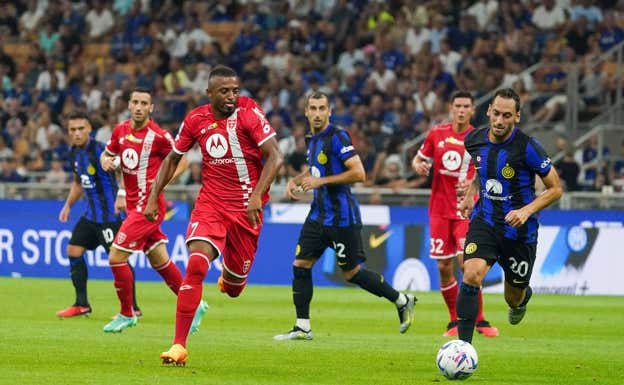 José Machín, en un partido contra el Inter. Getty Images
