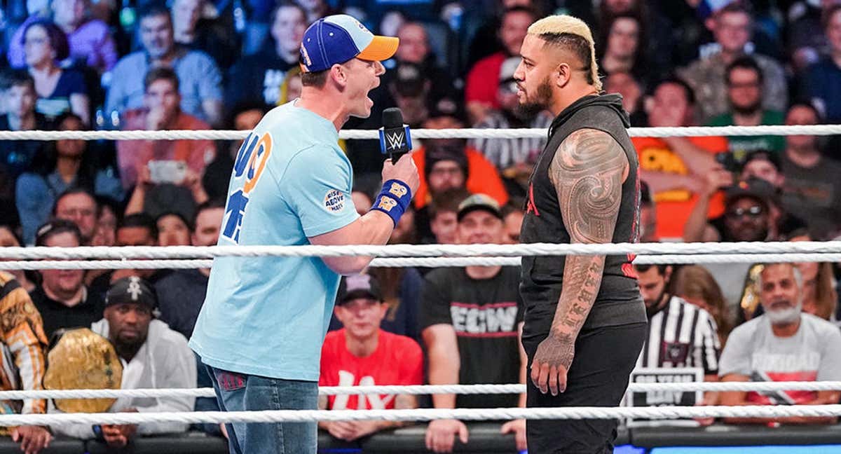 John Cena y Solo Sikoa discuten  en SmackDown./WWE