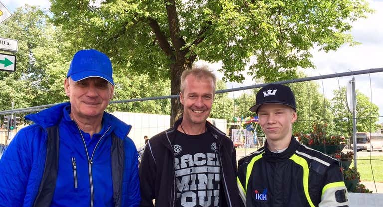 Timo Jouhki, Harri Rovanperä y Kalle Rovanperä, en los inicios del bicampeón del mundo de rallies.