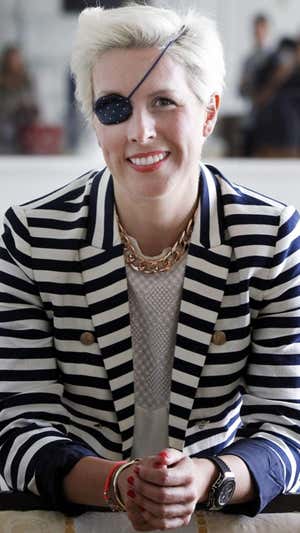 María de Villota, en julio de 2013, tras cumplirse un año de su accidente.  EFE