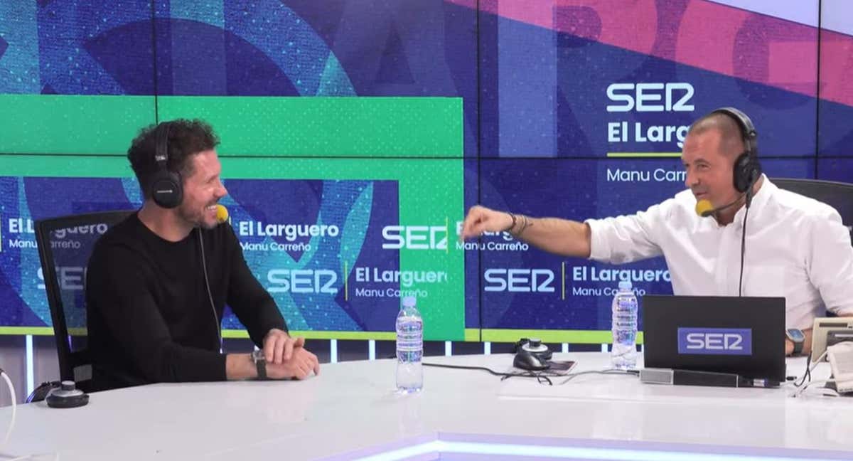 Diego Pablo Simeone, en la entrevista con Manu Carreño en 'El Larguero'. /SER