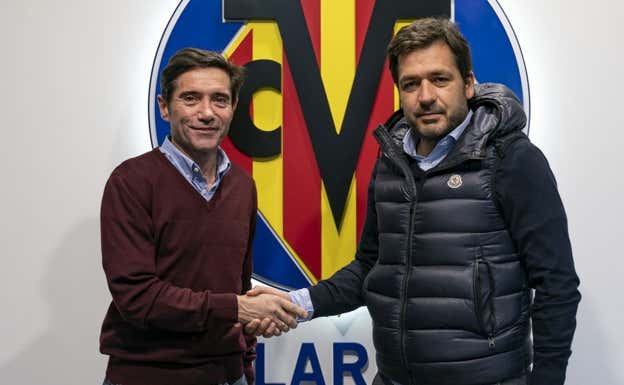 Marcelino y Fernando Roig Negueroles, este lunes, tras la firma del acuerdo.