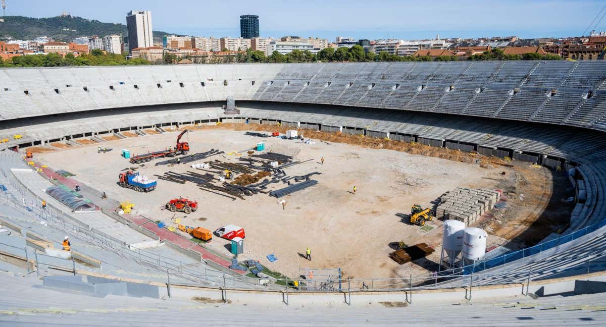 Las obras del Camp Nou./EFE