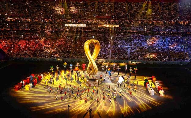 Ceremonia inaugural del Mundial de fútbol de Catar, en 2022. AFP
