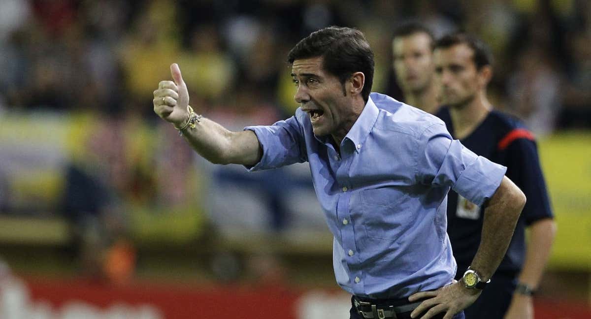 Marcelino, durante su pasada etapa en el Villarreal/AFP