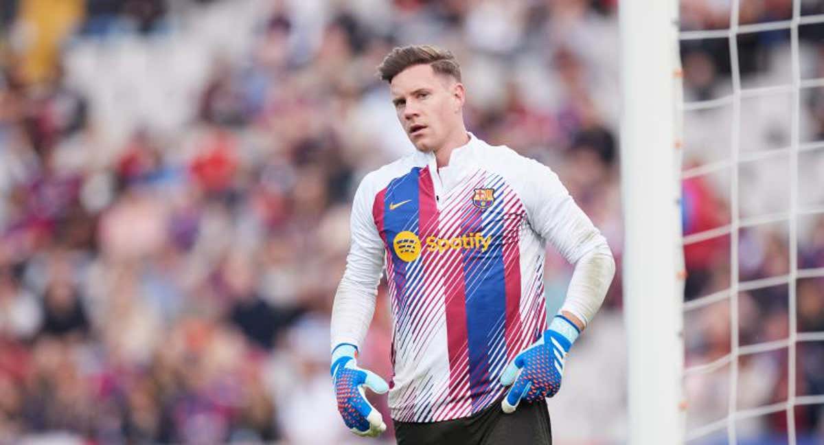 Marc-André Ter Stegen, durante un partido del Barça.