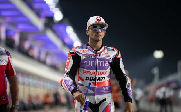 Jorge Martín, en el pitlane del GP de Catar 2023 de MotoGP.  EP