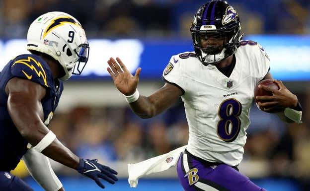 Lamar Jackson con los Baltimore Ravens. AFP
