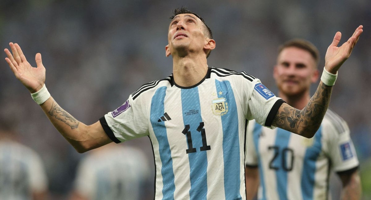 Di María, con la camiseta de Argentina.